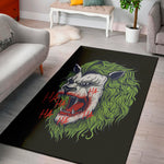 Lion Joker Print Area Rug