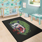 Lion Joker Print Area Rug