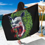 Lion Joker Print Beach Sarong Wrap