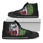 Lion Joker Print Black High Top Shoes