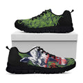 Lion Joker Print Black Running Shoes