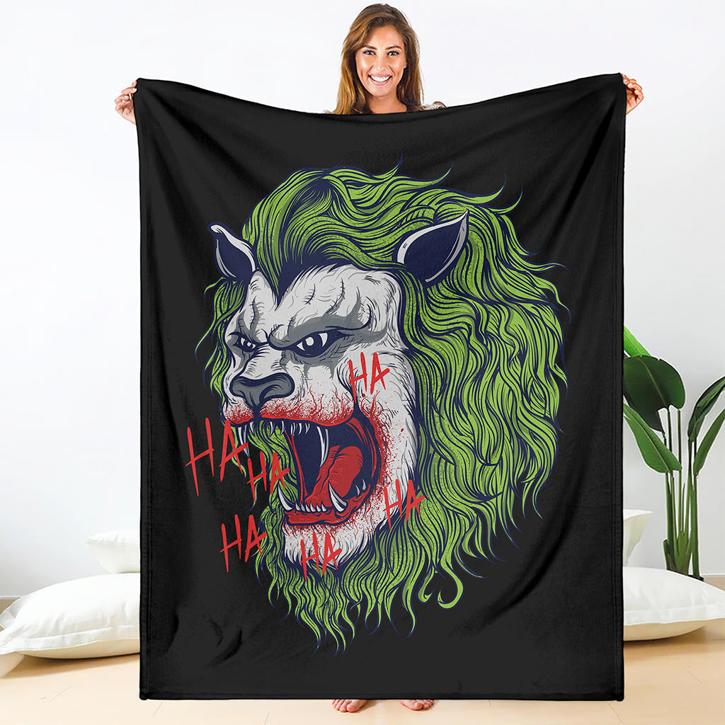 Lion Joker Print Blanket