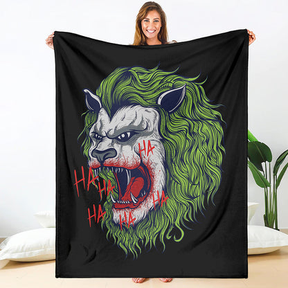 Lion Joker Print Blanket