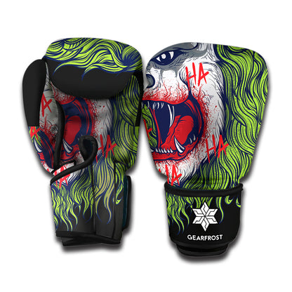 Lion Joker Print Boxing Gloves