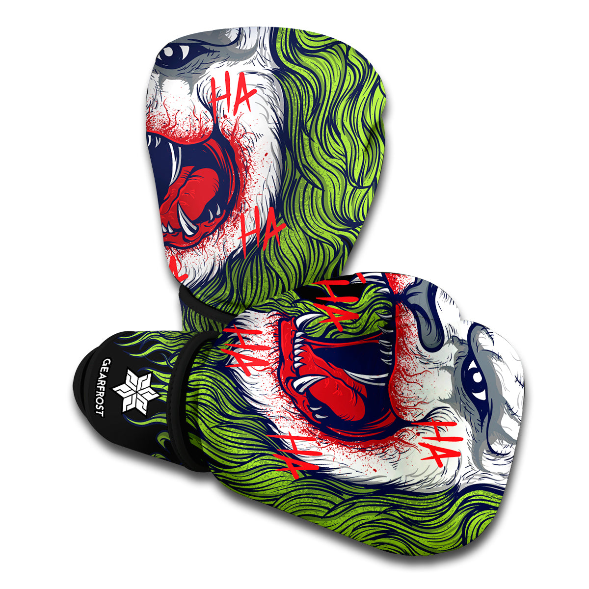 Lion Joker Print Boxing Gloves