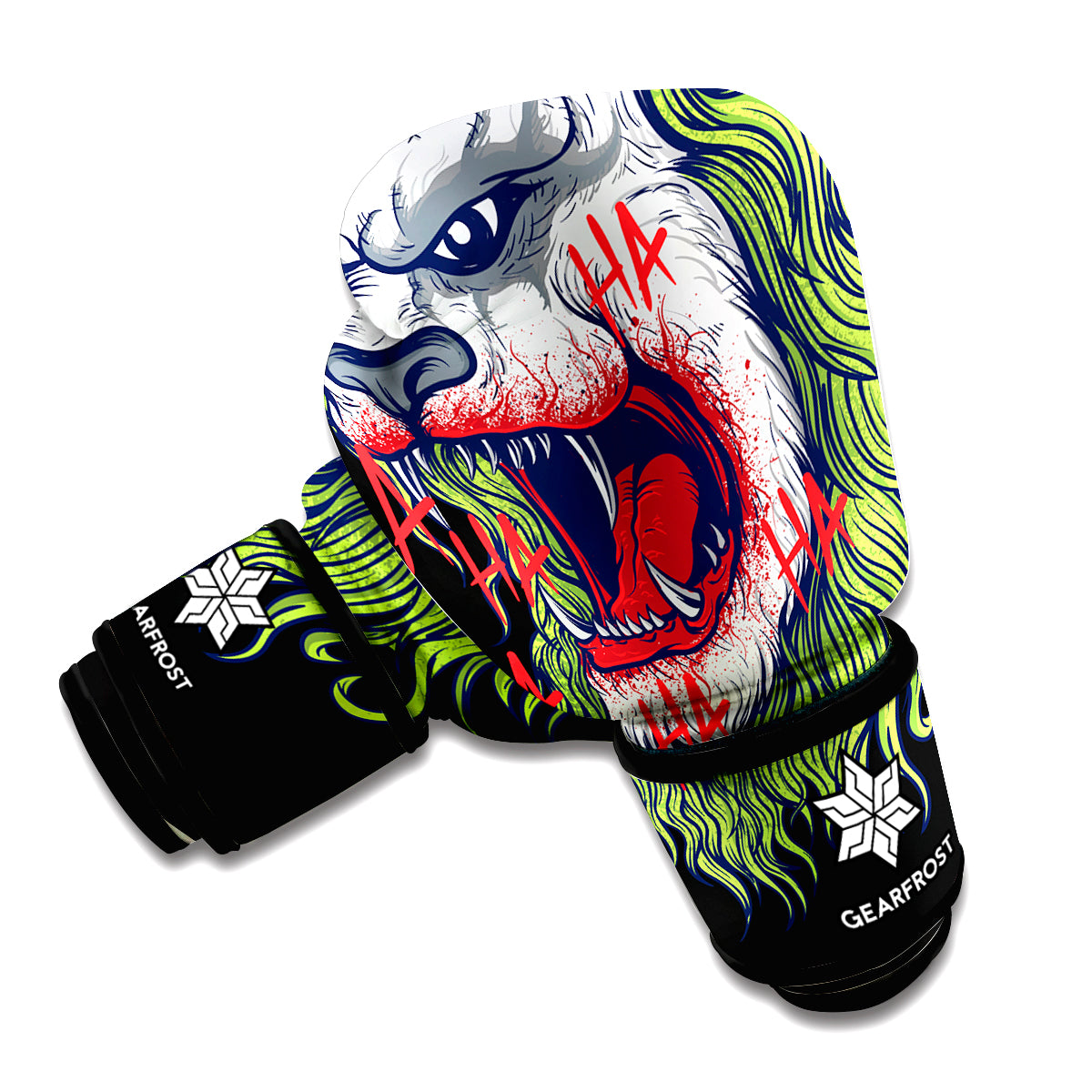 Lion Joker Print Boxing Gloves
