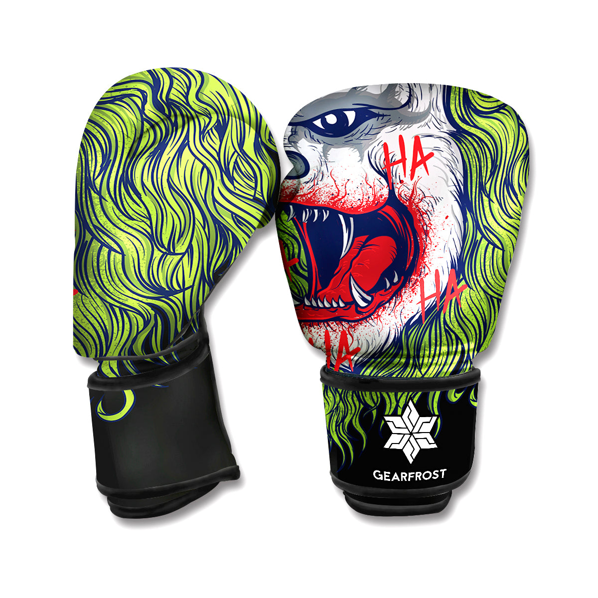Lion Joker Print Boxing Gloves