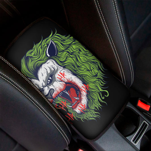 Lion Joker Print Car Center Console Cover