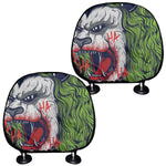 Lion Joker Print Car Headrest Covers