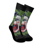Lion Joker Print Crew Socks