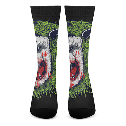 Lion Joker Print Crew Socks