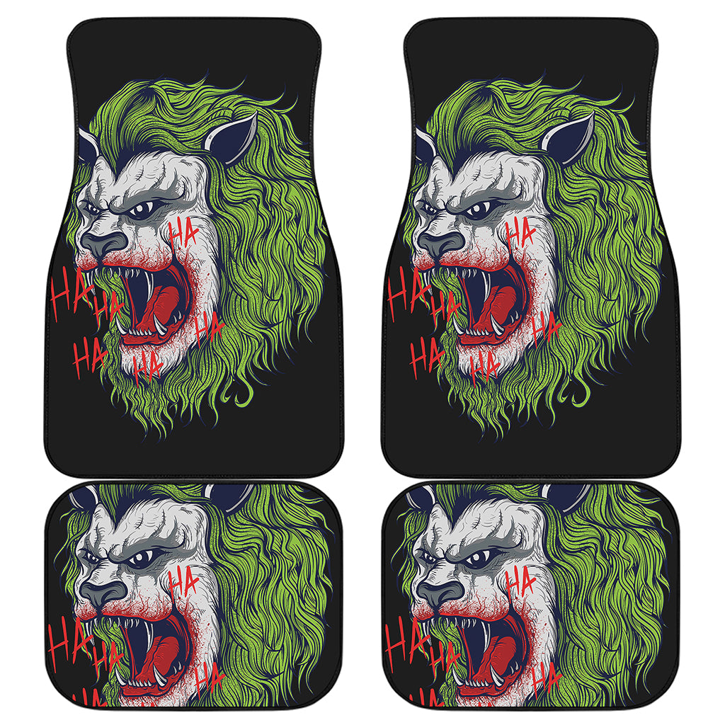 Lion Joker Print Front and Back Car Floor Mats