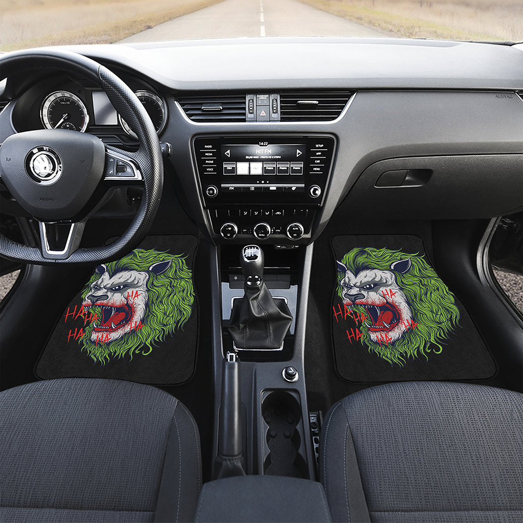 Lion Joker Print Front Car Floor Mats