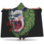 Lion Joker Print Hooded Blanket