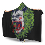 Lion Joker Print Hooded Blanket