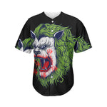 Lion Joker Print Men's Baseball Jersey