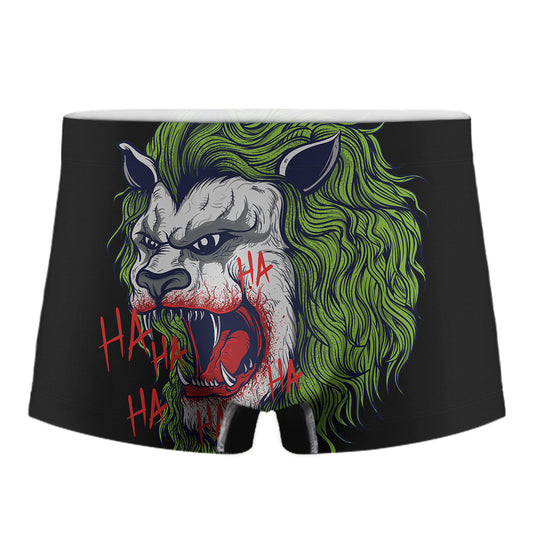 Lion Joker Print Men's Boxer Briefs