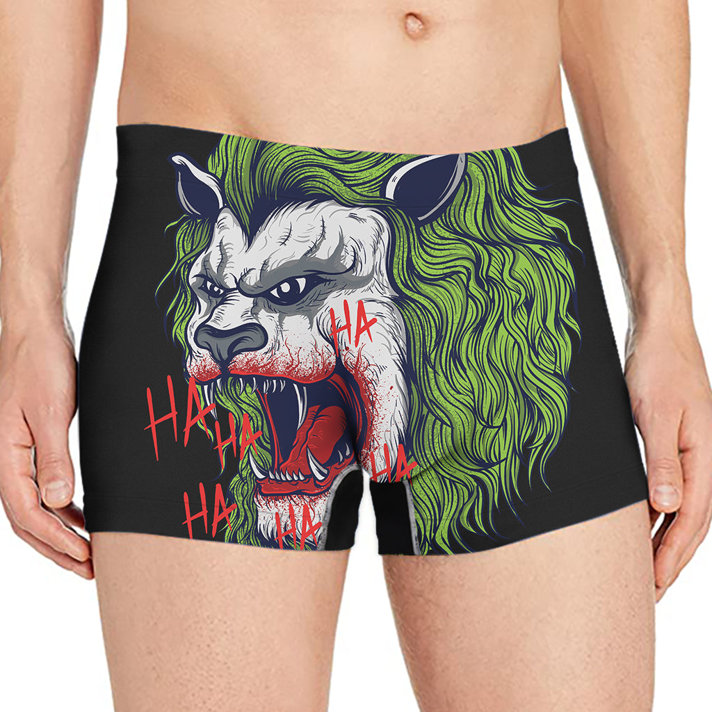 Lion Joker Print Men's Boxer Briefs
