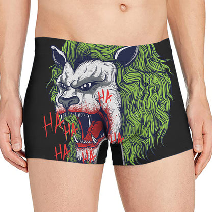 Lion Joker Print Men's Boxer Briefs