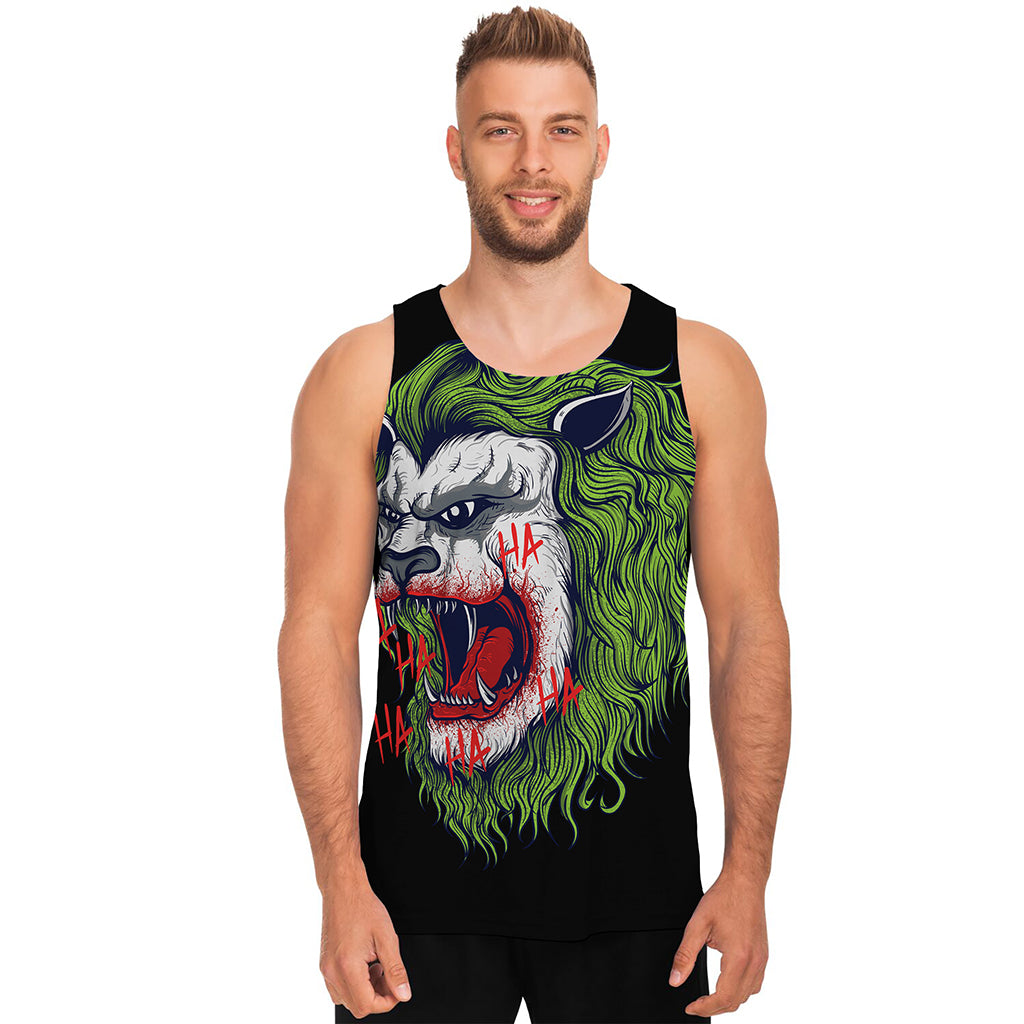 Lion Joker Print Men's Tank Top