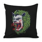 Lion Joker Print Pillow Cover