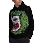 Lion Joker Print Pullover Hoodie
