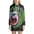 Lion Joker Print Pullover Hoodie Dress