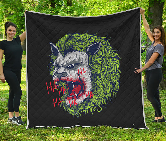 Lion Joker Print Quilt