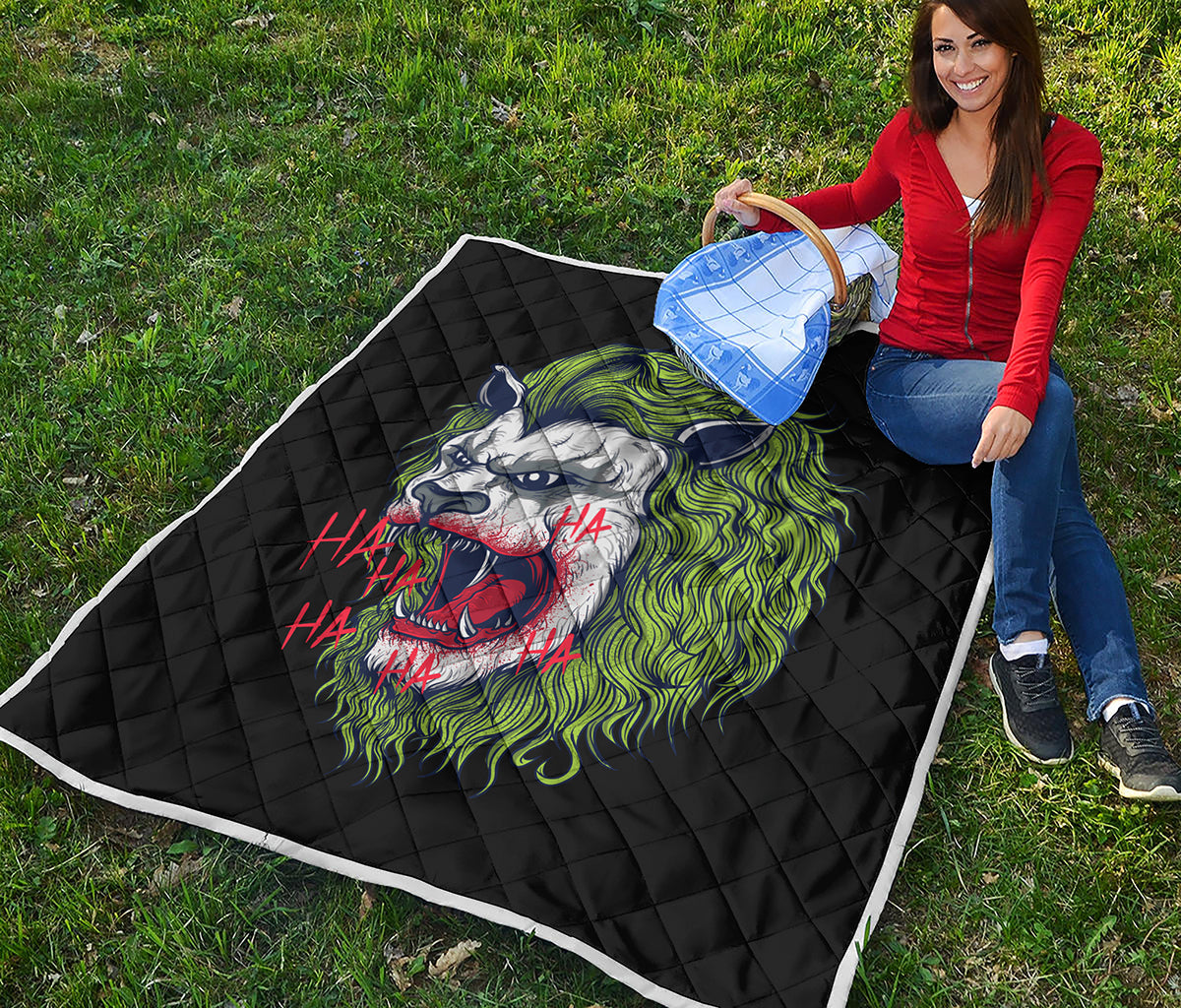 Lion Joker Print Quilt