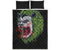 Lion Joker Print Quilt Bed Set