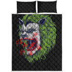 Lion Joker Print Quilt Bed Set