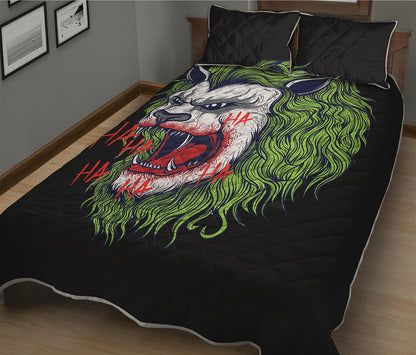 Lion Joker Print Quilt Bed Set