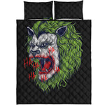 Lion Joker Print Quilt Bed Set