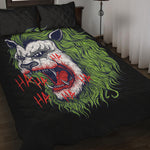 Lion Joker Print Quilt Bed Set