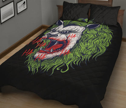 Lion Joker Print Quilt Bed Set
