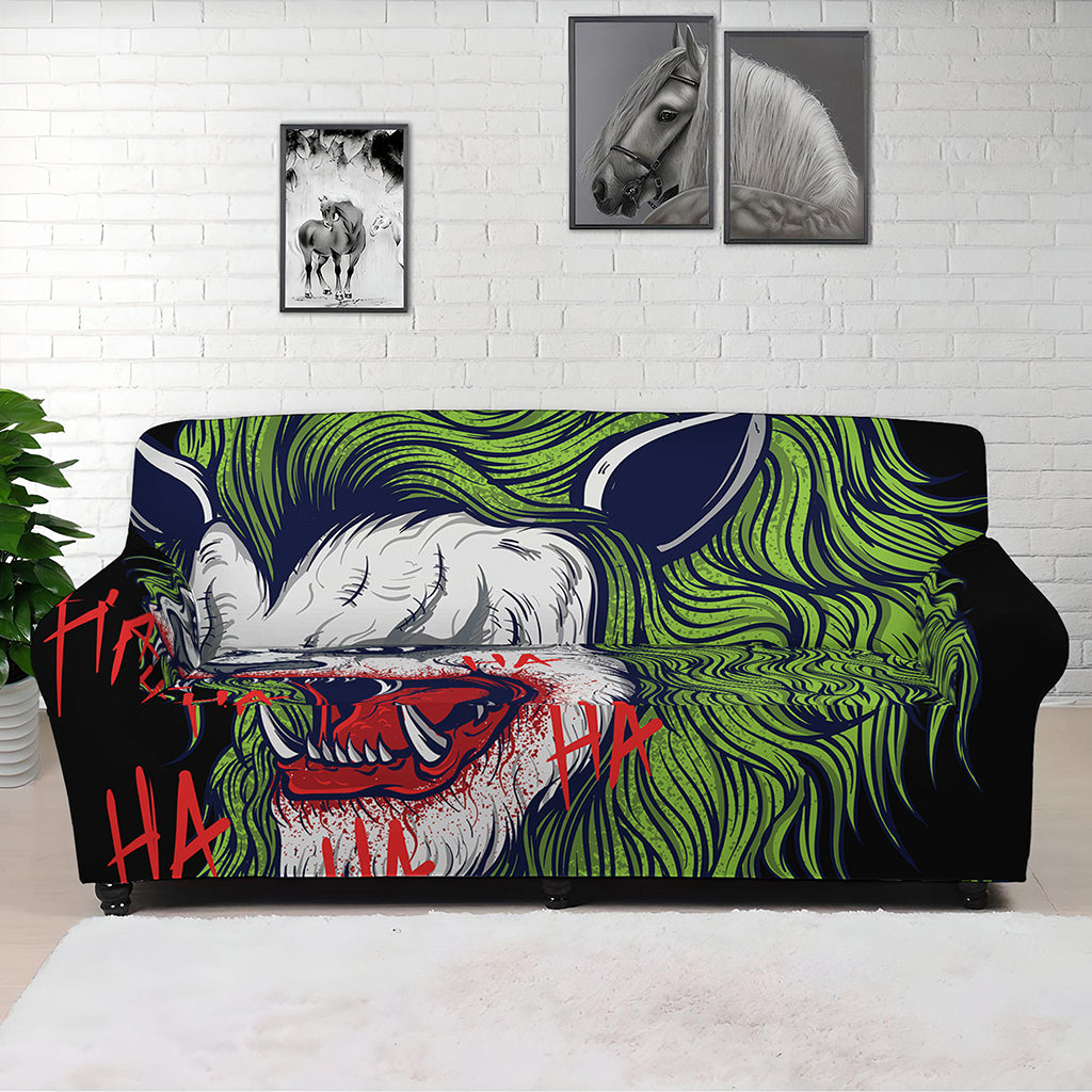Lion Joker Print Sofa Cover