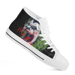 Lion Joker Print White High Top Shoes