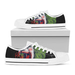 Lion Joker Print White Low Top Shoes