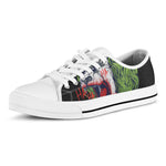 Lion Joker Print White Low Top Shoes