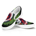 Lion Joker Print White Slip On Sneakers