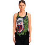 Lion Joker Print Women's Racerback Tank Top