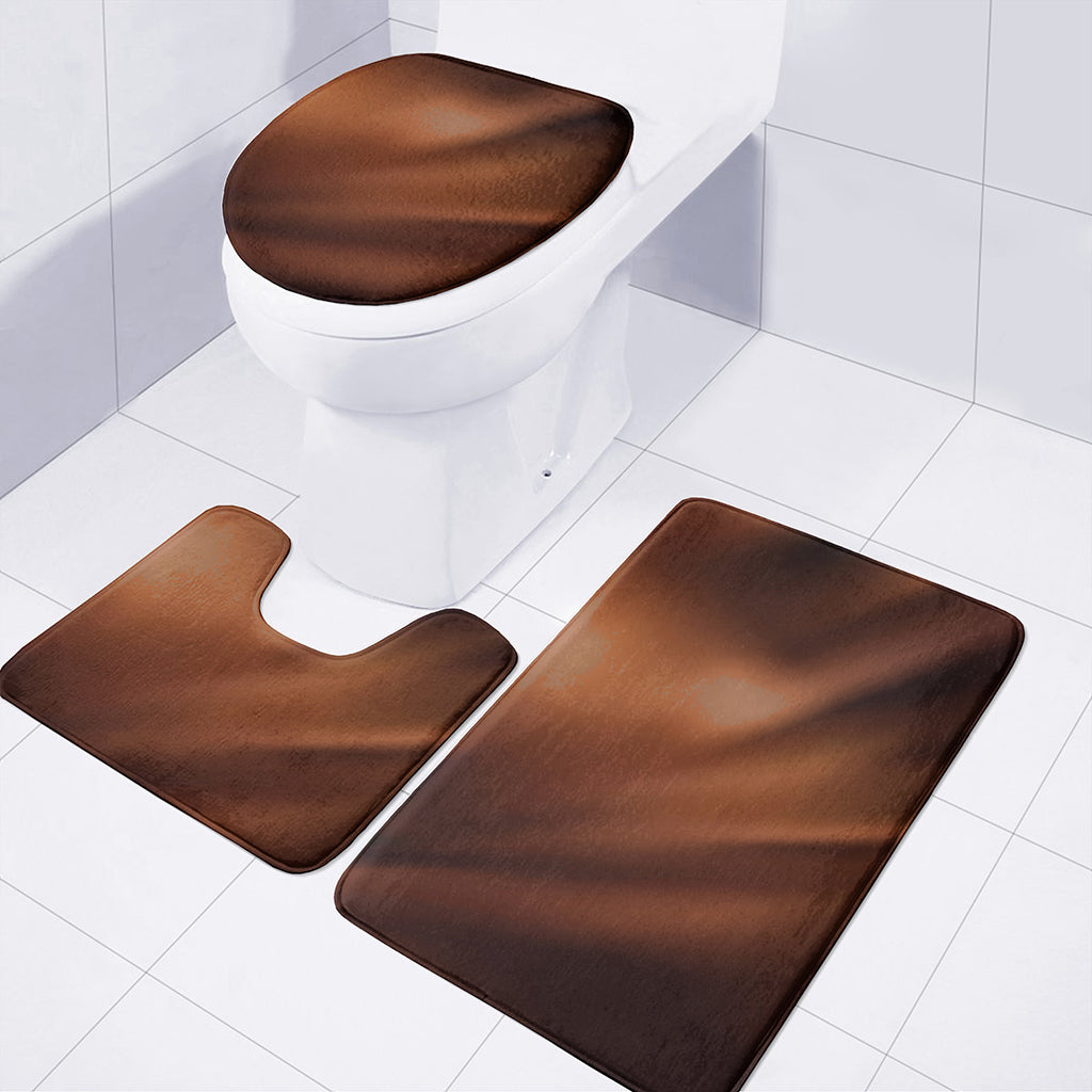 Liquid Chocolate Print 3 Piece Bath Mat Set