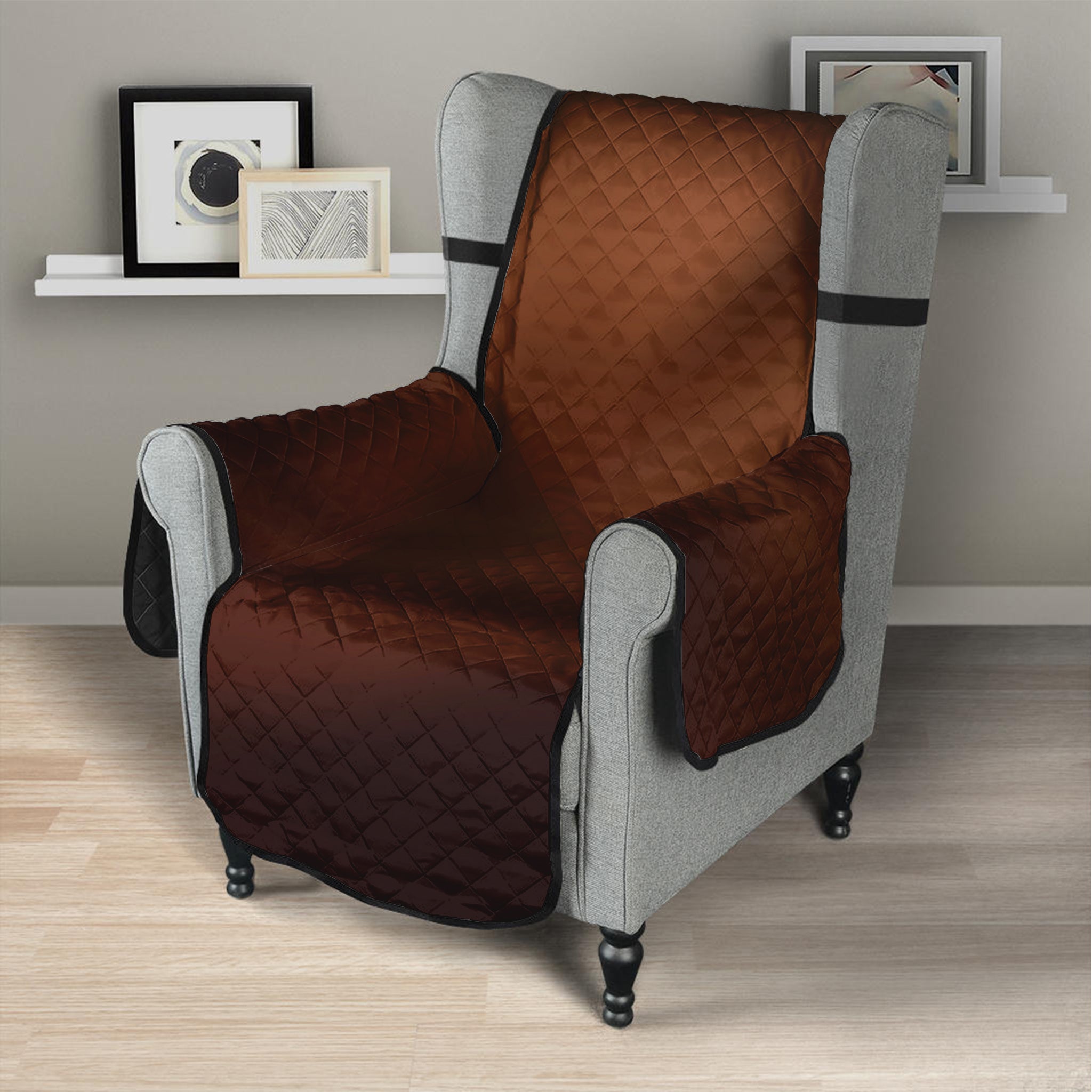 Liquid Chocolate Print Armchair Protector