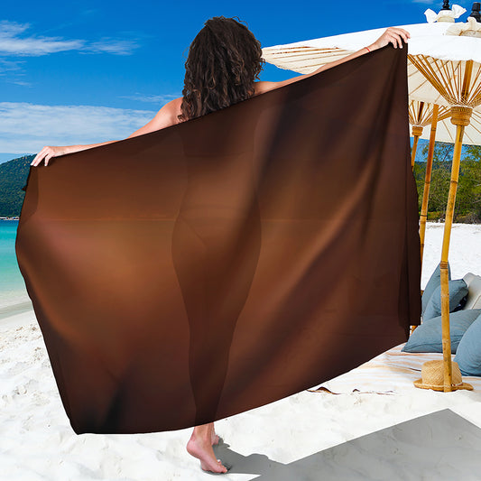 Liquid Chocolate Print Beach Sarong Wrap