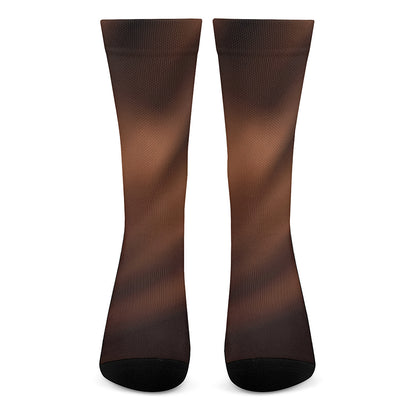Liquid Chocolate Print Crew Socks