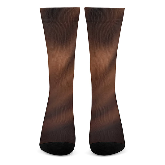 Liquid Chocolate Print Crew Socks