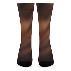 Liquid Chocolate Print Crew Socks