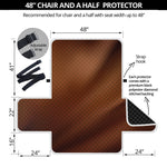 Liquid Chocolate Print Half Sofa Protector