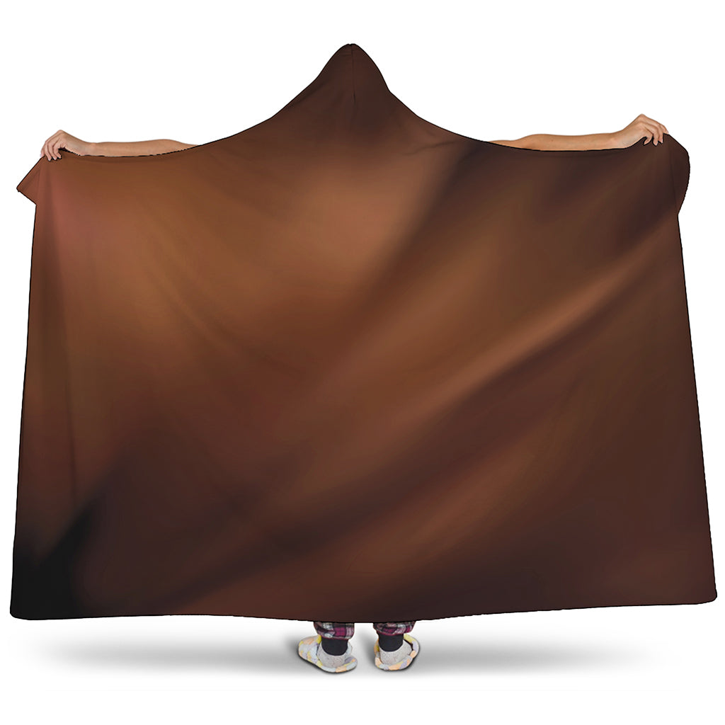 Liquid Chocolate Print Hooded Blanket