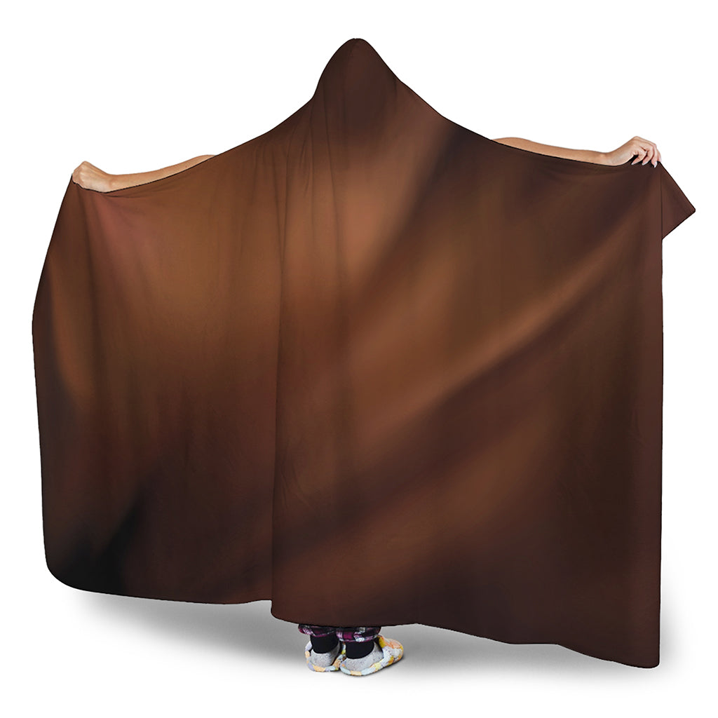 Liquid Chocolate Print Hooded Blanket